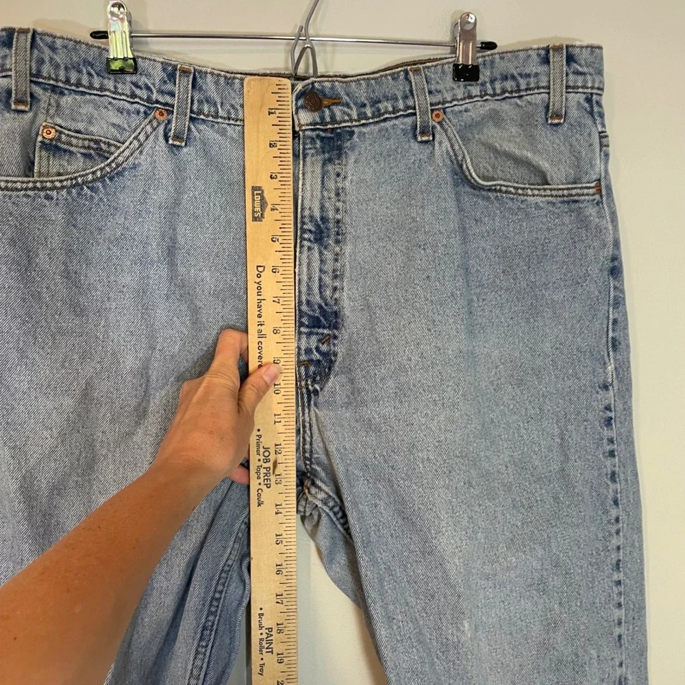 Levis 550 Orange Tab Vintage Mens Relaxed Fit Tapered Leg Jeans Light Wash 40x32